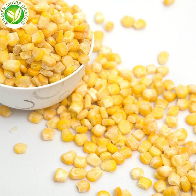 A visible bowl still needs a measured edible serving weight A bowl of frozen sweet corn kernels with loose kernels beside it