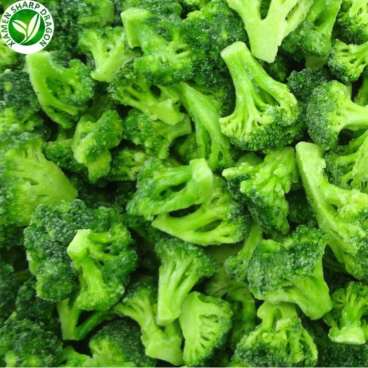 Retained broccoli image from the source page Bright frozen broccoli florets in assorted cuts
