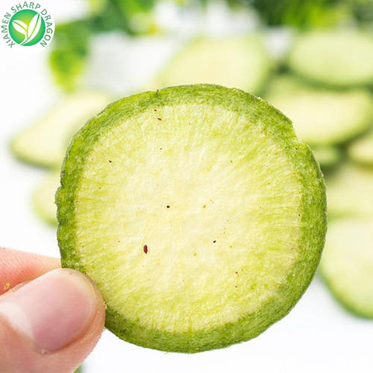 Bulk green radish chips for snack importers and retail distributors