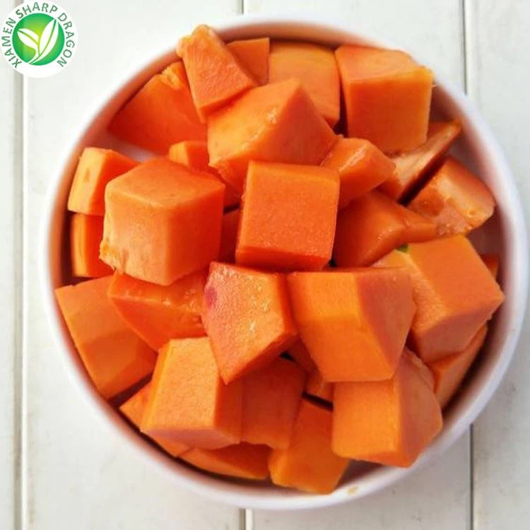 Larger orange papaya dice