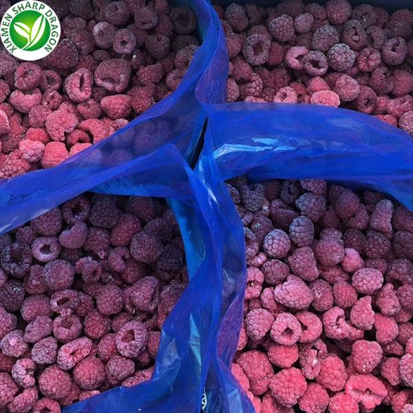 IQF Whole Red Raspberries 10 × 10 mm for Cake Decoration